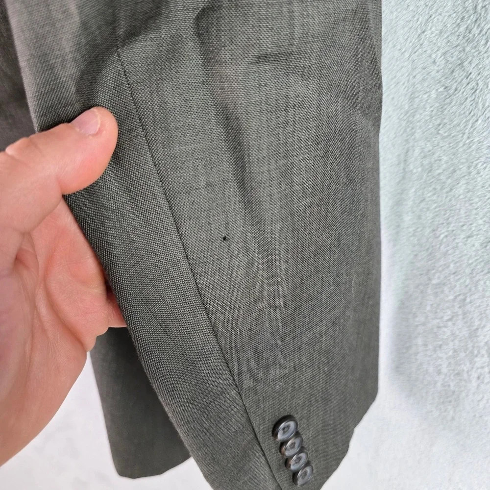 Lauren Ralph Lauren Men 44S Gray 100% Wool Two Button Blazer Sport Coat 44 Short